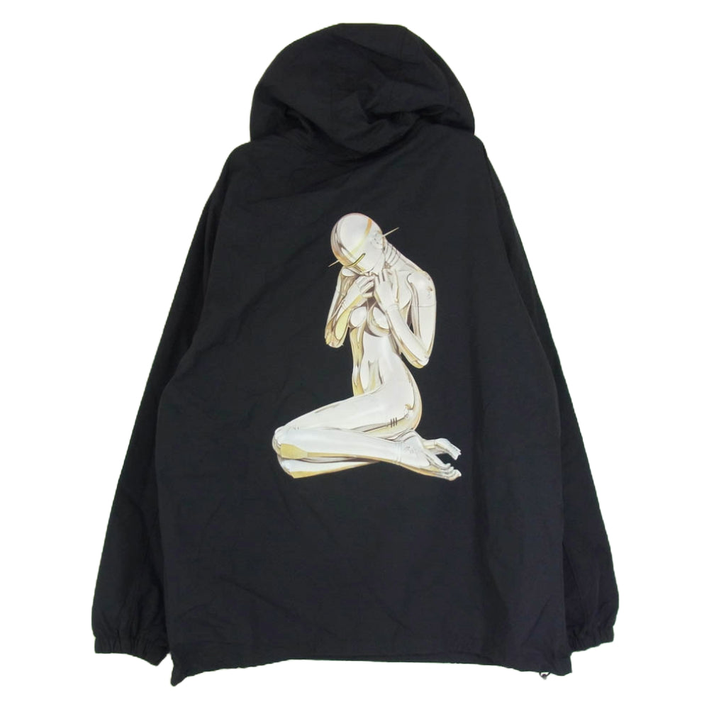 HUF ハフ × SORAYAMA 空山基 ANORAK JACKET バックプリント ナイロン アノラックジャケット ブラック系 L【中古】