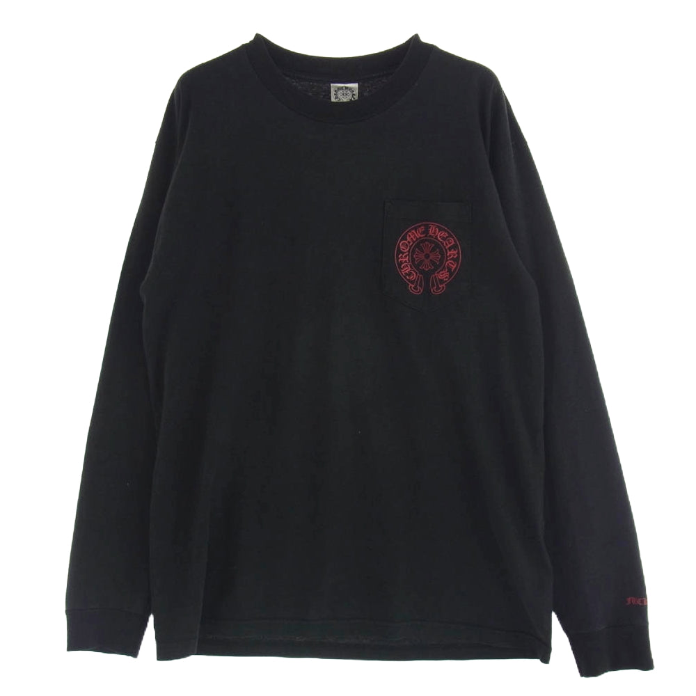 CHROME HEARTS クロムハーツ（原本無） OLD NEW YORK Horseshoe L/S Tee  オールド ニューヨーク限定 ホースシュー ロングスリーブ カットソー 長袖 ブラック系 L【中古】
