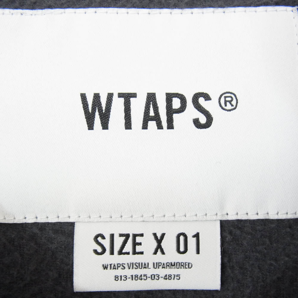 WTAPS ダブルタップス 232ATDT-CSM32 CHIEF SWEATER  Poly League チーフ セーター ポリ リーグ フリース ジャケット ブラック系 X01【中古】