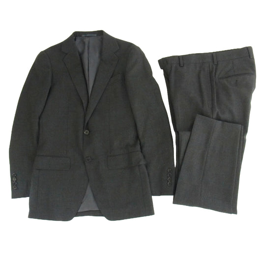 TOMORROWLAND トゥモローランド 61-06-74-06507 Super130's スーパー130 DRAGO ウール 2B テーラードジャケット スラックスパンツ セットアップ スーツ チャコール チャコールグレー系 42【中古】