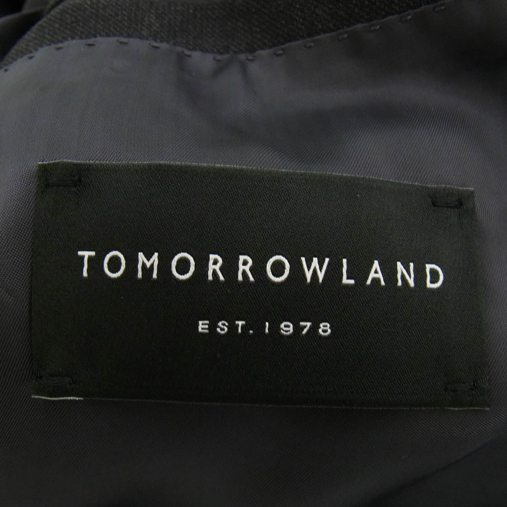 TOMORROWLAND トゥモローランド 61-06-74-06507 Super130's スーパー130 DRAGO ウール 2B テーラードジャケット スラックスパンツ セットアップ スーツ チャコール チャコールグレー系 42【中古】