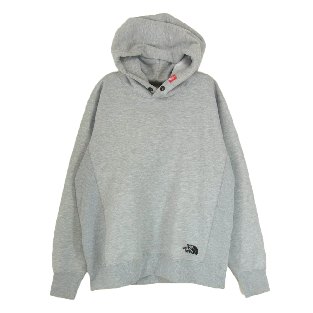 THE NORTH FACE ノースフェイス NT61822R BIG HOODIE ロゴ刺繍 ビック スウェット プルオーバー パーカー グレー系 L【中古】