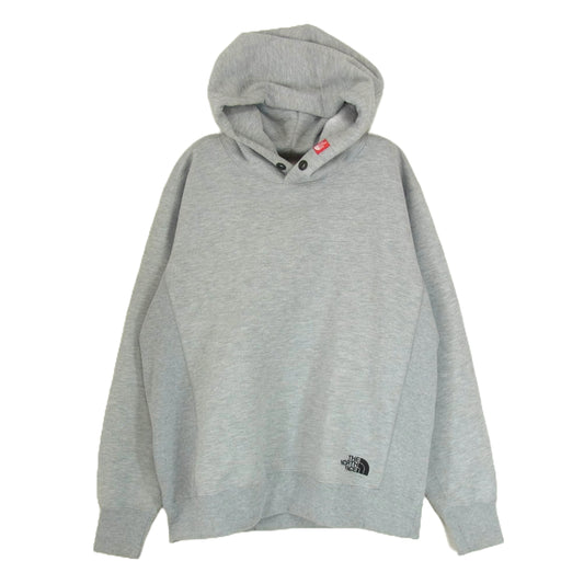 THE NORTH FACE ノースフェイス NT61822R BIG HOODIE ロゴ刺繍 ビック スウェット プルオーバー パーカー グレー系 L【中古】