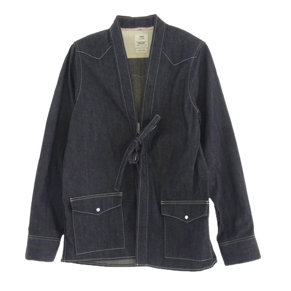 VISVIM ビズビム 20SS 0320105007001 WMV ダブリューエムブイ SS LHAMO SHIRT LONG W ONE WASH ワン ウォッシュ ジャケット ラモ シャツ インディゴブルー系 1【中古】