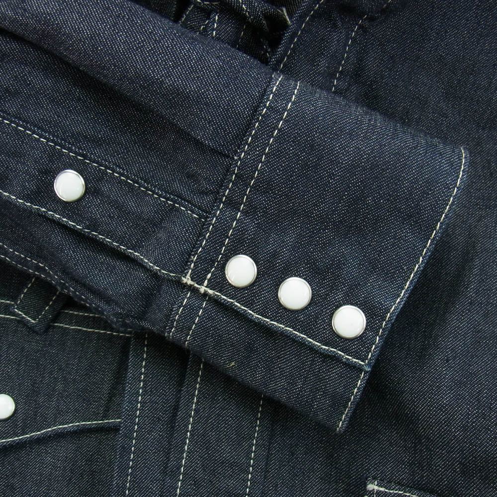 VISVIM ビズビム 20SS 0320105007001 WMV ダブリューエムブイ SS LHAMO SHIRT LONG W ONE WASH ワン ウォッシュ ジャケット ラモ シャツ インディゴブルー系 1【中古】