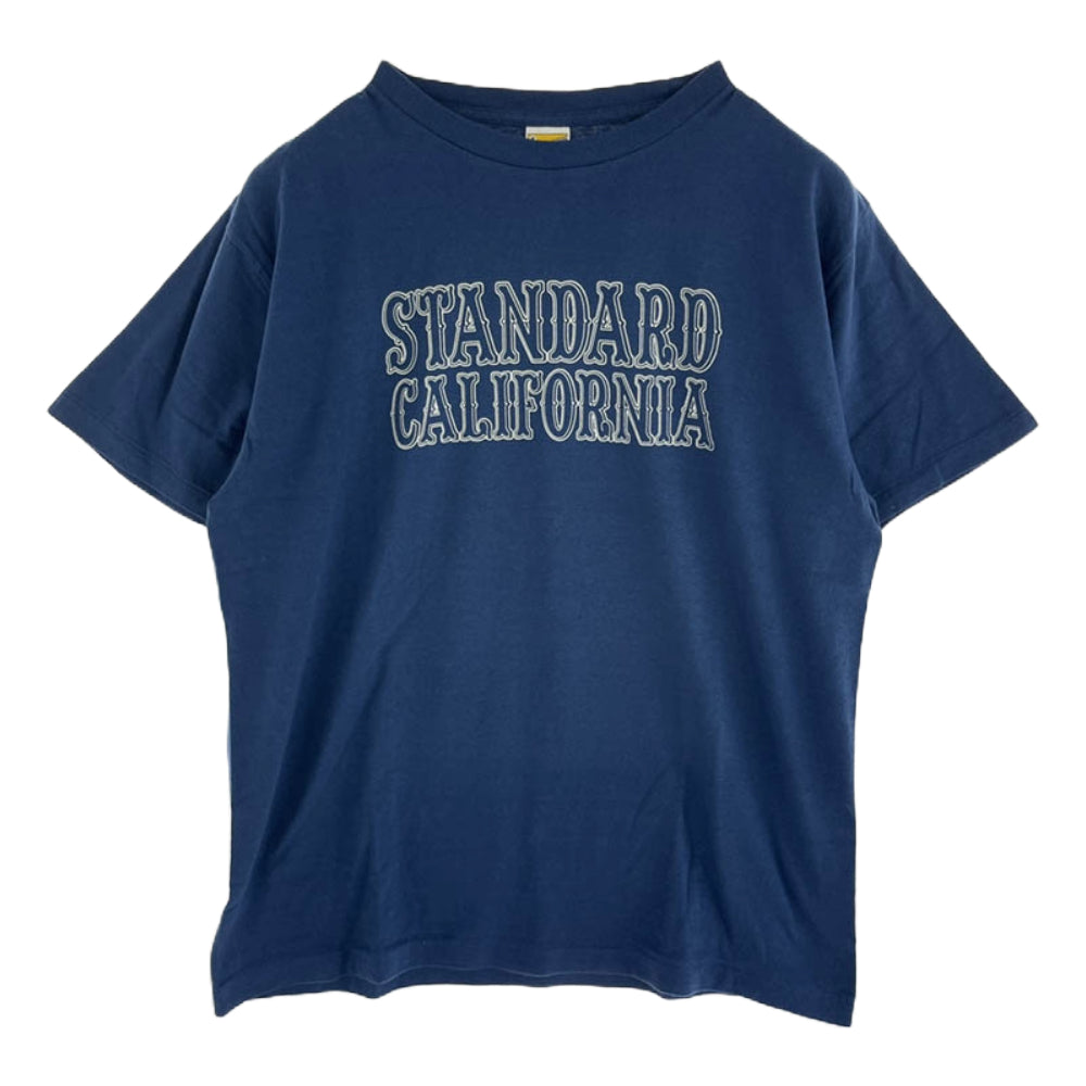 STANDARD CALIFORNIA スタンダードカリフォルニア SD Basic Logo ロゴ プリント Tシャツ ネイビー ネイビー系 M【極上美品】【中古】