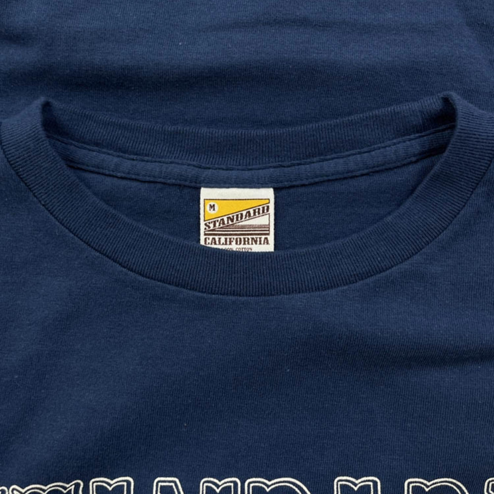 STANDARD CALIFORNIA スタンダードカリフォルニア SD Basic Logo ロゴ プリント Tシャツ ネイビー ネイビー系 M【極上美品】【中古】