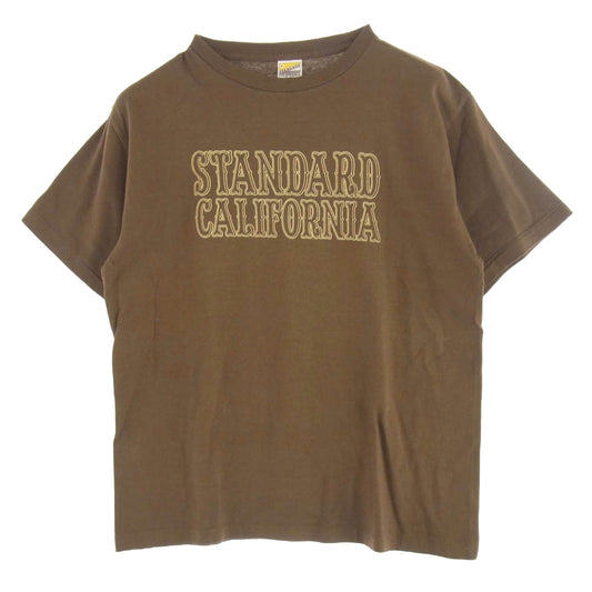 STANDARD CALIFORNIA スタンダードカリフォルニア SD Basic Logo ロゴ プリント Tシャツ ブラウン ブラウン系 M【極上美品】【中古】