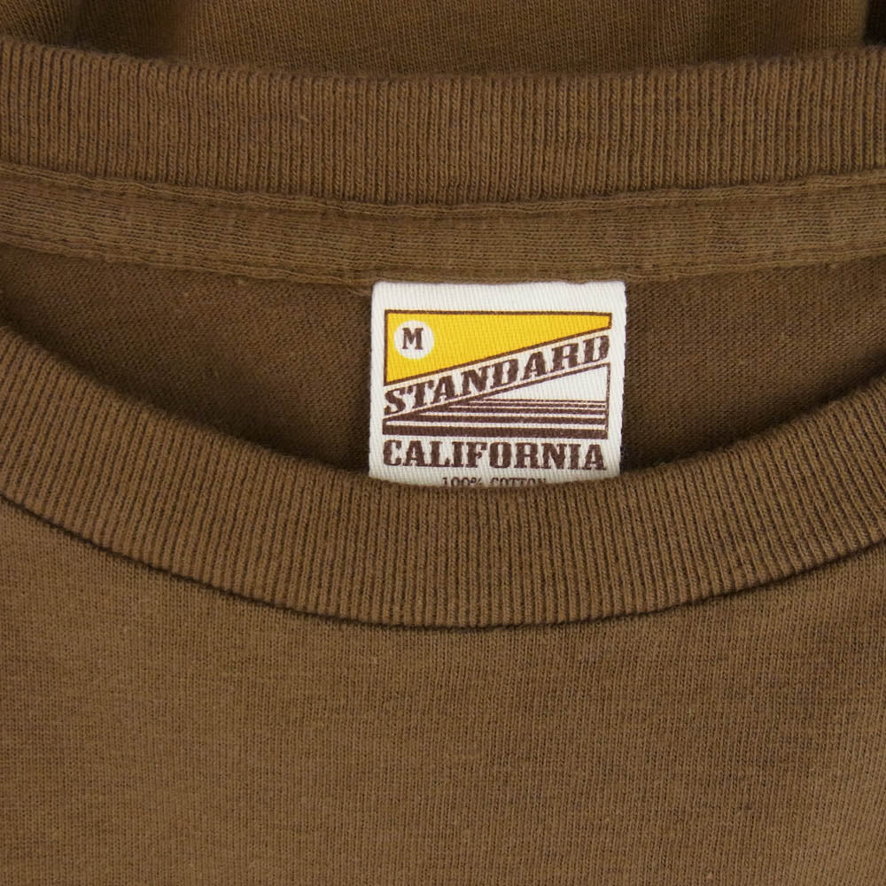 STANDARD CALIFORNIA スタンダードカリフォルニア SD Basic Logo ロゴ プリント Tシャツ ブラウン ブラウン系 M【極上美品】【中古】