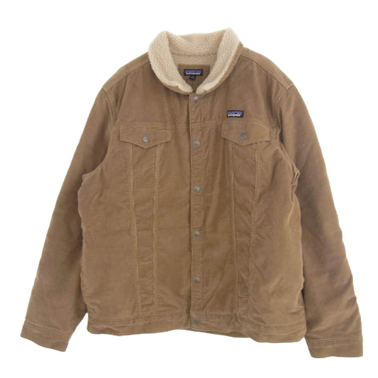 patagonia パタゴニア 19AW 26520 19年製 Pile Lined Trucker Jacket パイル ラインド トラッカー ボア ジャケット ライトブラウン系 XXL【中古】