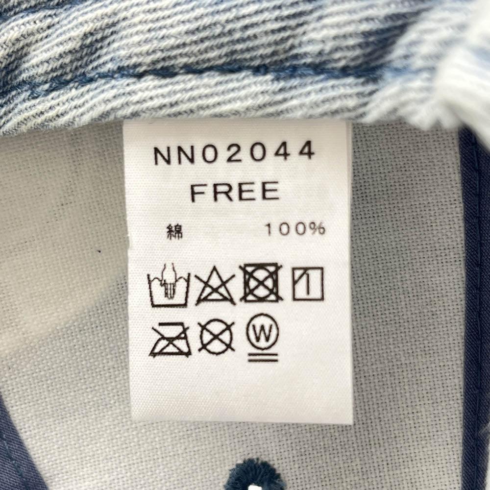 THE NORTH FACE ノースフェイス NN02044 ブリーチ デニム ロゴ キャップ インディゴブルー系【中古】