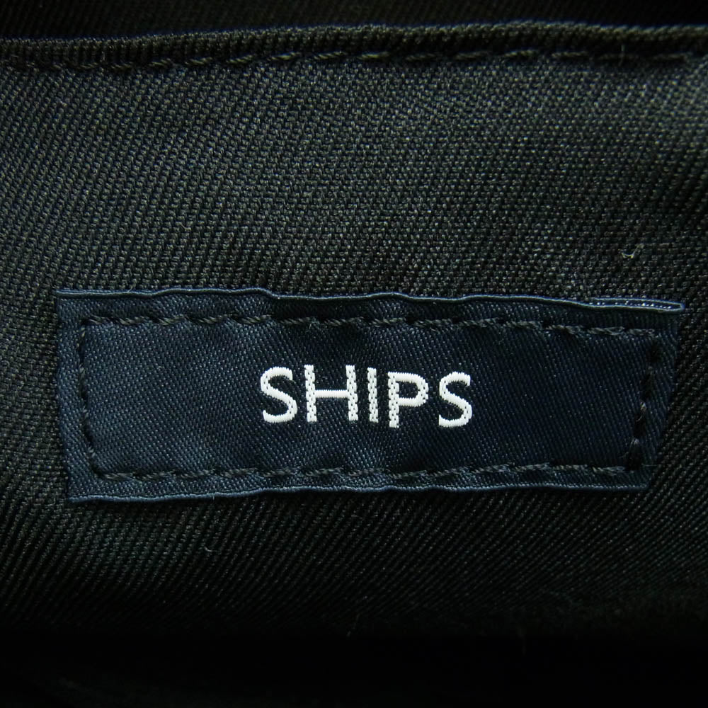 SHIPS シップス ヴァーティカル トート バッグ ブラック系【中古】