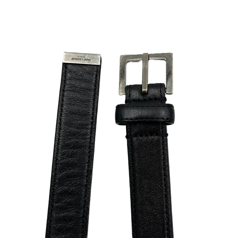SAINT LAURENT サンローラン VCT479387 レザー ベルト ブラック系【中古】