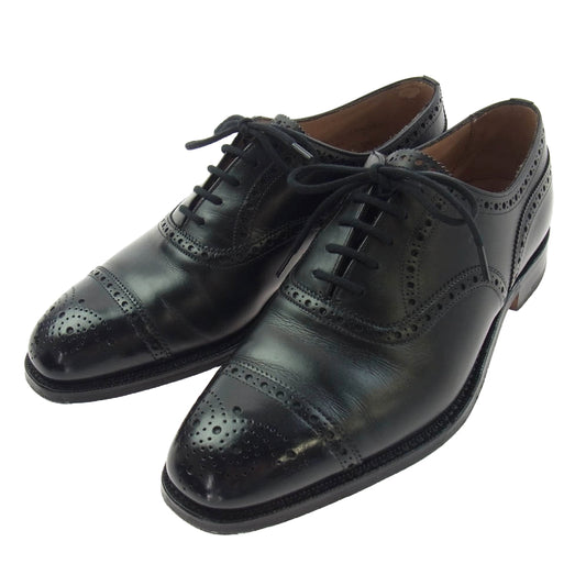 JOSEPH CHEANEY ジョセフチーニー 23AW J051880-005 BEAMS F 45周年 cheaney attache calf セミブローグ シューズ ブラック系 7【中古】