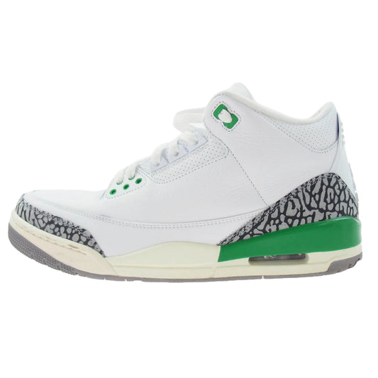 NIKE ナイキ CK9246-136 Air Jordan 3 Retro Lucky Green エアジョーダン3 レトロ ラッキー グリーン ローカット スニーカー ホワイト系 グリーン系 29cm【中古】