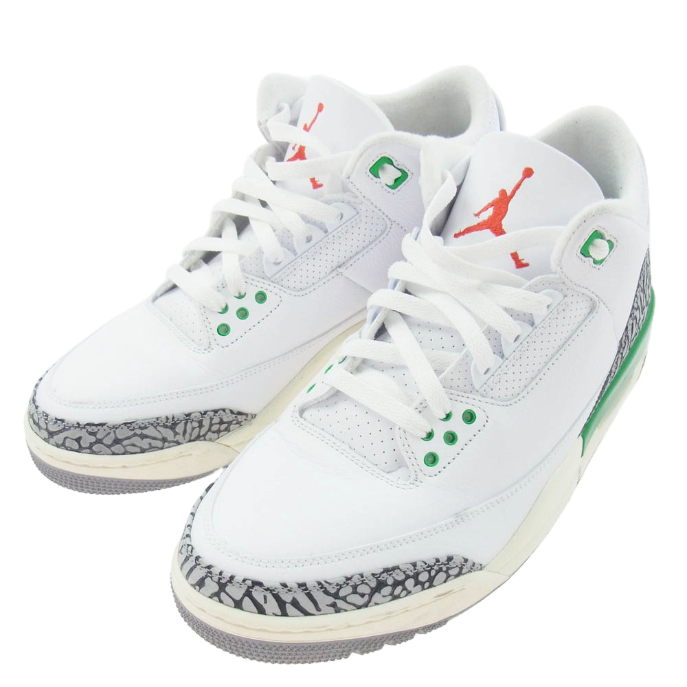 NIKE ナイキ CK9246-136 Air Jordan 3 Retro Lucky Green エアジョーダン3 レトロ ラッキー グリーン ローカット スニーカー ホワイト系 グリーン系 29cm【中古】