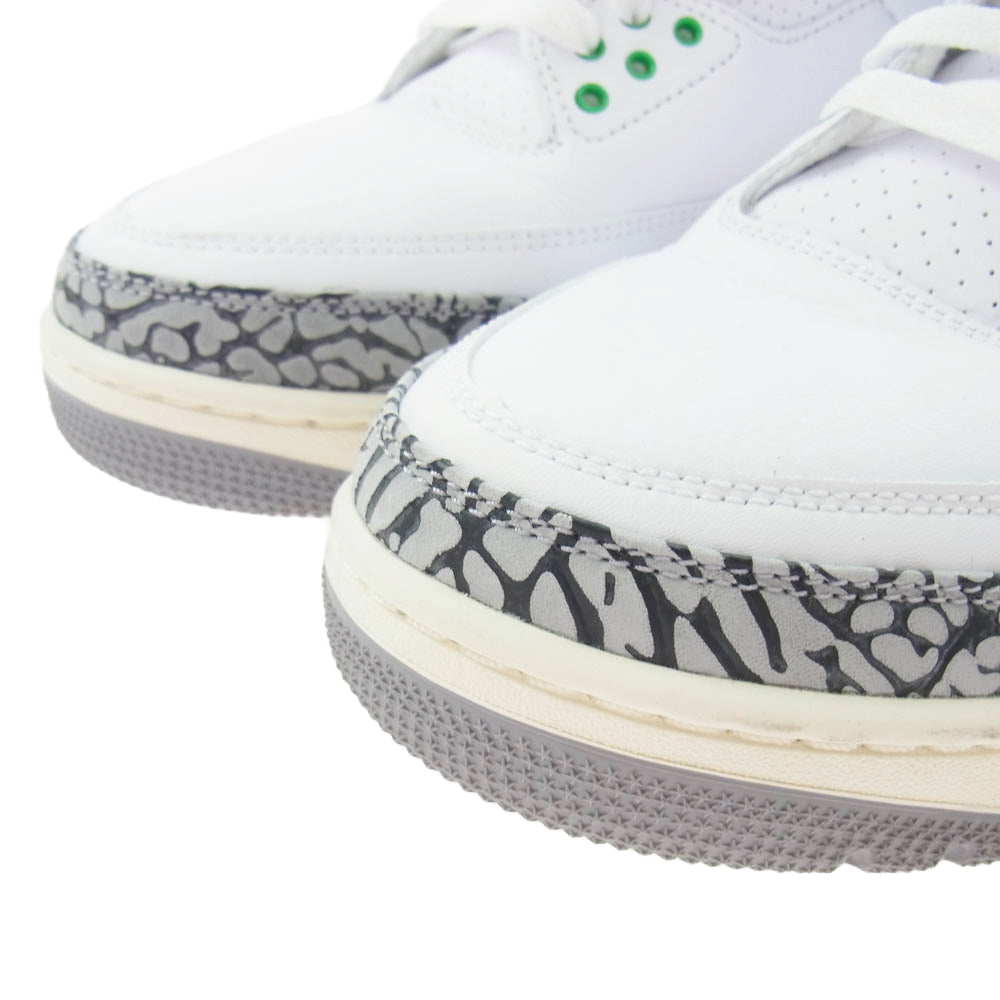 NIKE ナイキ CK9246-136 Air Jordan 3 Retro Lucky Green エアジョーダン3 レトロ ラッキー グリーン ローカット スニーカー ホワイト系 グリーン系 29cm【中古】