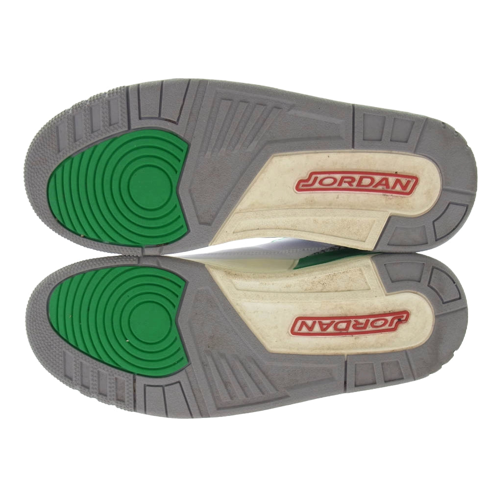 NIKE ナイキ CK9246-136 Air Jordan 3 Retro Lucky Green エアジョーダン3 レトロ ラッキー グリーン ローカット スニーカー ホワイト系 グリーン系 29cm【中古】