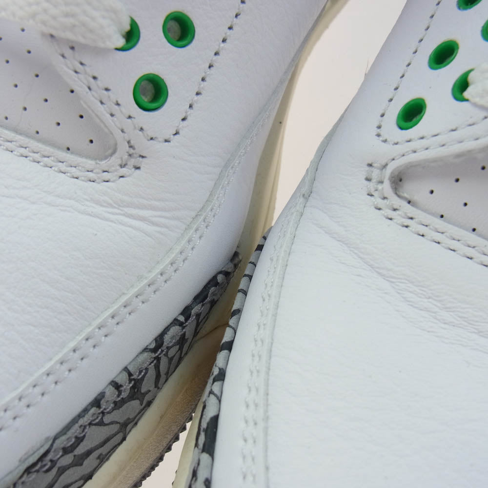 NIKE ナイキ CK9246-136 Air Jordan 3 Retro Lucky Green エアジョーダン3 レトロ ラッキー グリーン ローカット スニーカー ホワイト系 グリーン系 29cm【中古】
