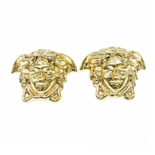 VERSACE ヴェルサーチ DG2E533 MEDUSA HEAD EARRINGS メドゥーサ ヘッド スタッド ピアス ゴールド系【中古】