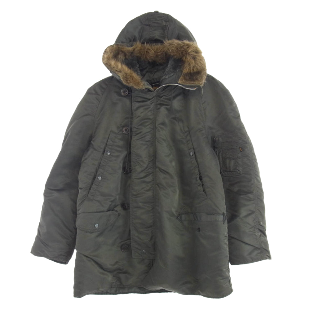 ALPHA アルファ MIL-J-6279 N-3B フライト ジャケット カーキ系 M【中古】