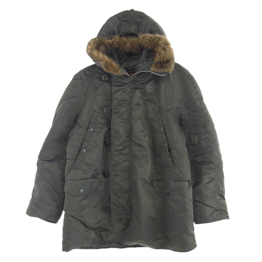 ALPHA アルファ MIL-J-6279 N-3B フライト ジャケット カーキ系 M【中古】