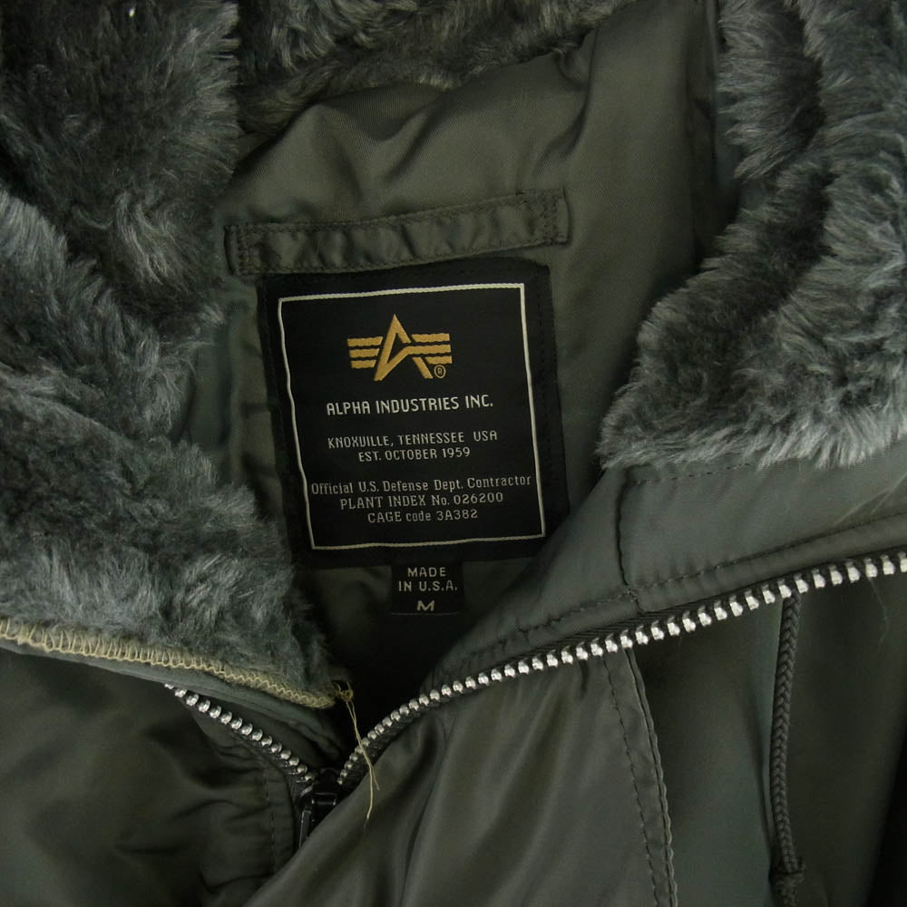ALPHA アルファ MIL-J-6279 N-3B フライト ジャケット カーキ系 M【中古】