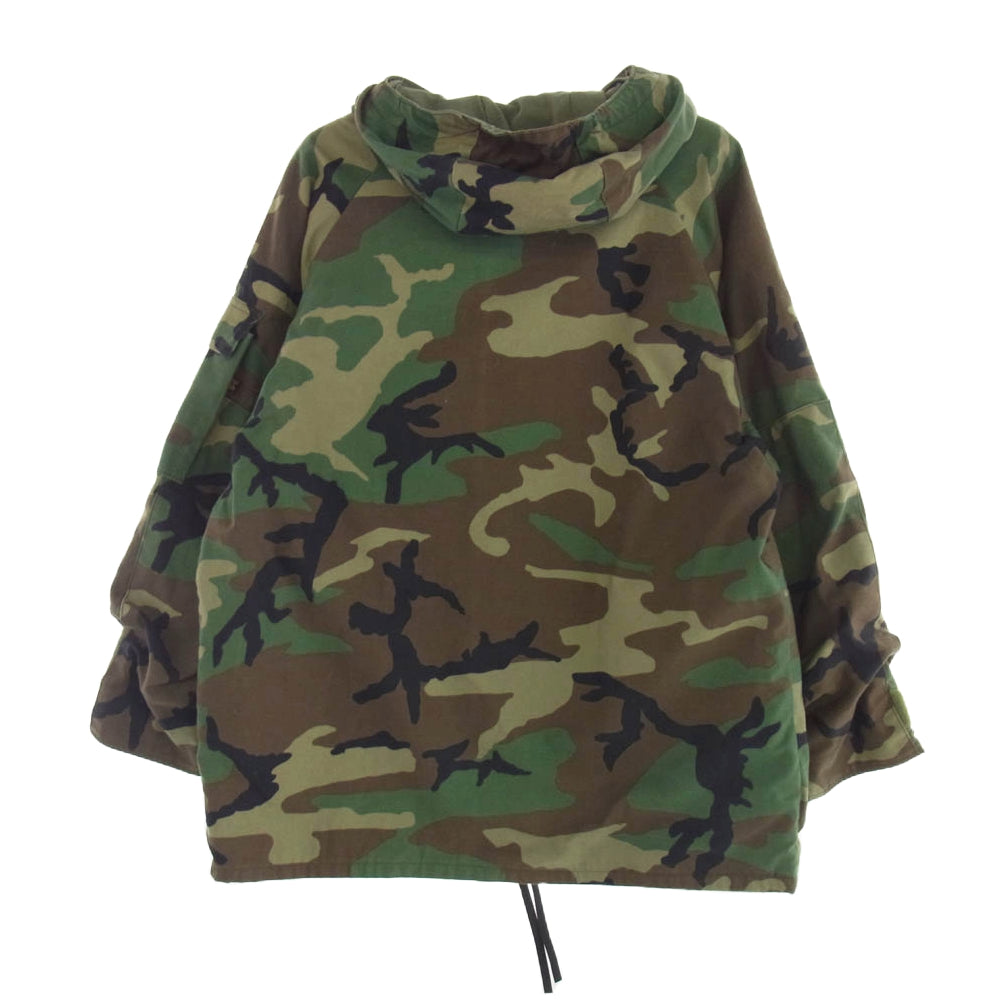 ALPHA アルファ 8415-01-228-1319 COLD WEATHER PARKA CAMO カモフラ 迷彩 ミリタリー ジャケット カーキ系 L【中古】