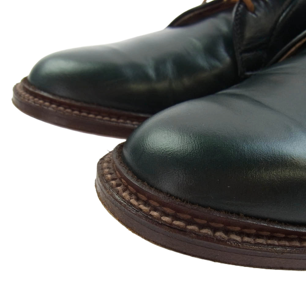 ALDEN オールデン N6432 SHIPS別注 40周年記念 クロムエクセル レザーシューズ プレーントゥ グリーン系 7A【中古】