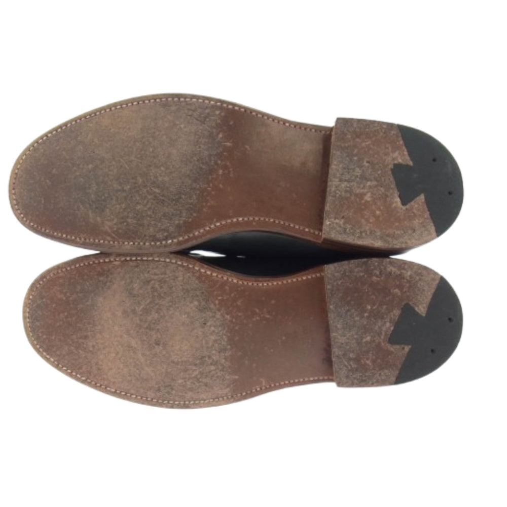 ALDEN オールデン N6432 SHIPS別注 40周年記念 クロムエクセル レザーシューズ プレーントゥ グリーン系 7A【中古】