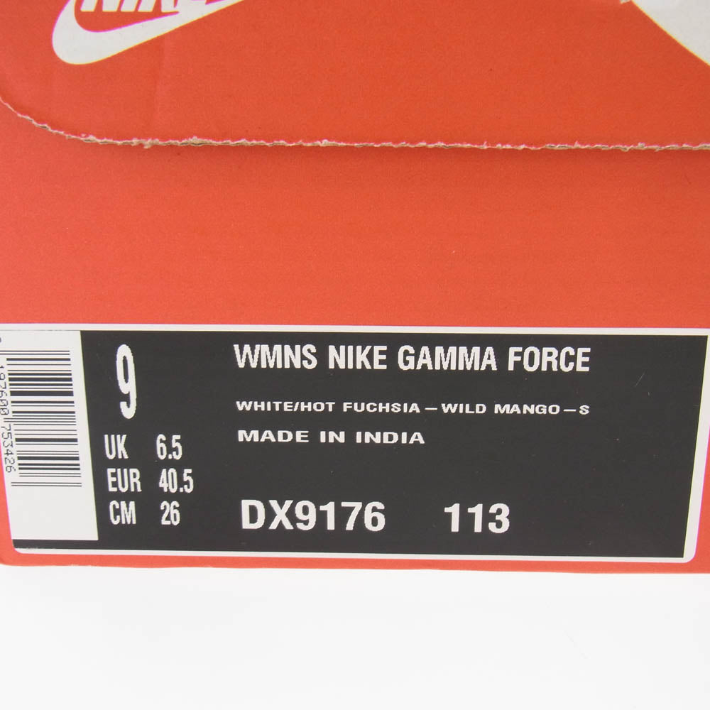 NIKE ナイキ DX9176-113 Womens Gamma Force ウィメンズ ガンマ フォース ローカット スニーカー ホワイト系 ピンク系 26cm【新古品】【未使用】【中古】