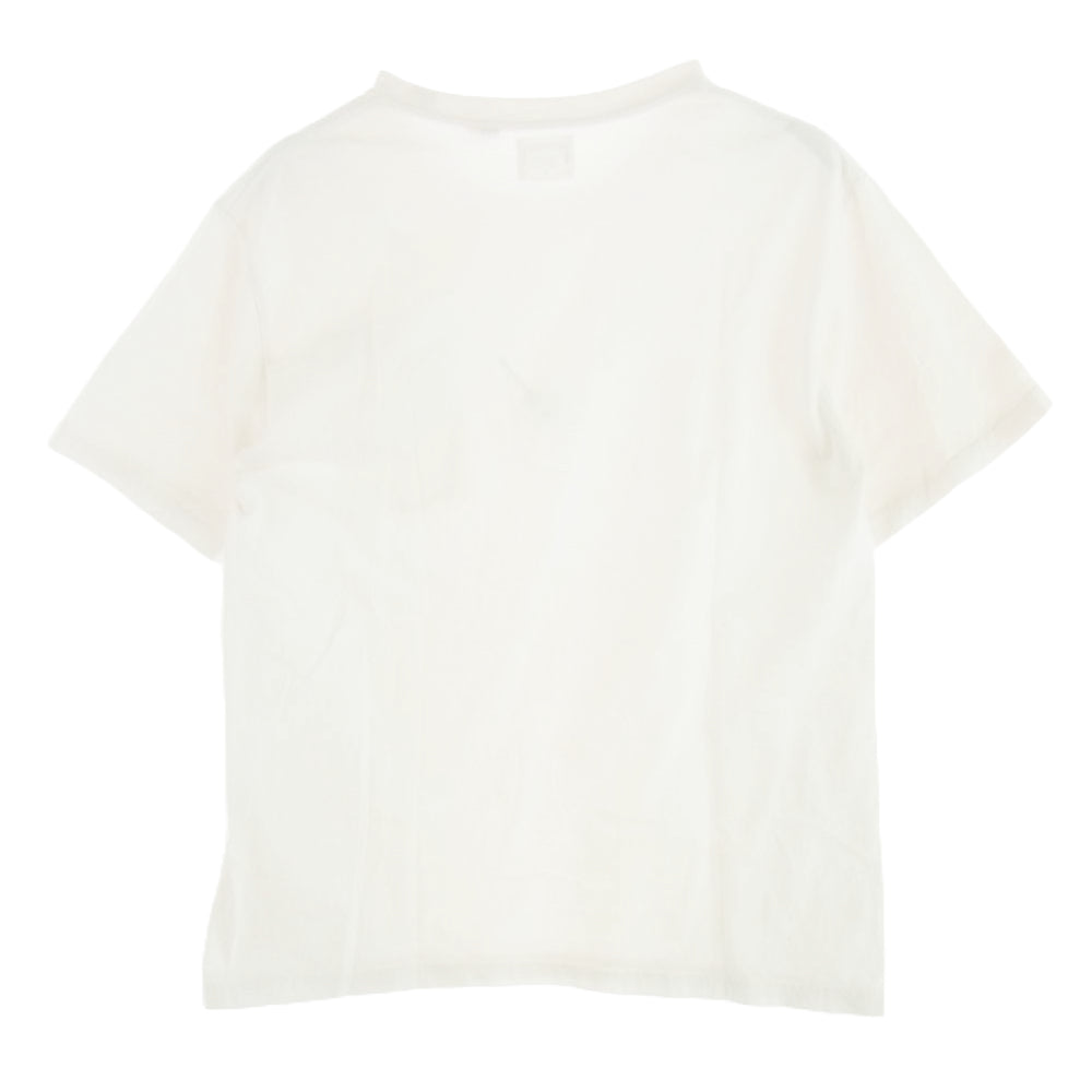 WACKO MARIA ワコマリア 24SS USA BODY CREW NECK POCKET T-SHIRT TYPE-1 ロゴ刺繍 ポケット Tシャツ 半袖カットソー ホワイト系 M【中古】