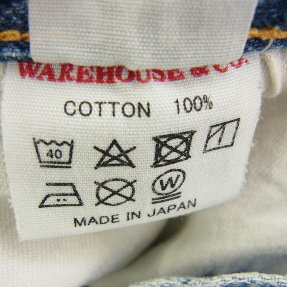 WAREHOUSE ウエアハウス Lot 1105 BEAMS PLUS 別注 2ND-HAND セコハン デニム パンツ ジーンズ インディゴブルー系 W29【中古】