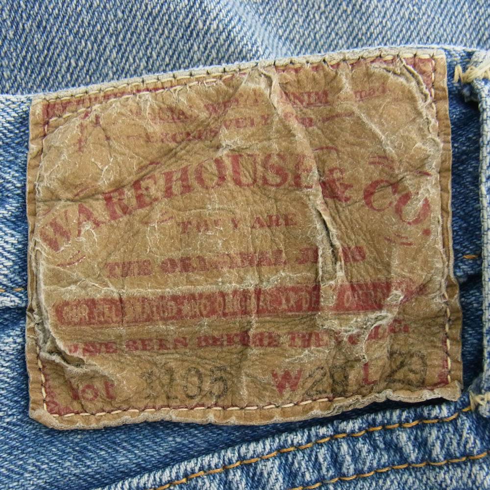 WAREHOUSE ウエアハウス Lot 1105 BEAMS PLUS 別注 2ND-HAND セコハン デニム パンツ ジーンズ インディゴブルー系 W29【中古】