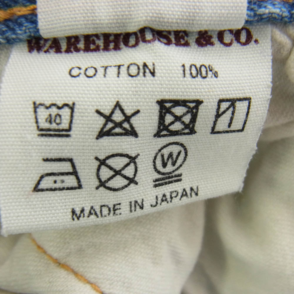 WAREHOUSE ウエアハウス Lot 1105 BEAMS PLUS 別注 2ND-HAND セコハン デニム パンツ ジーンズ インディゴブルー系 W29【中古】