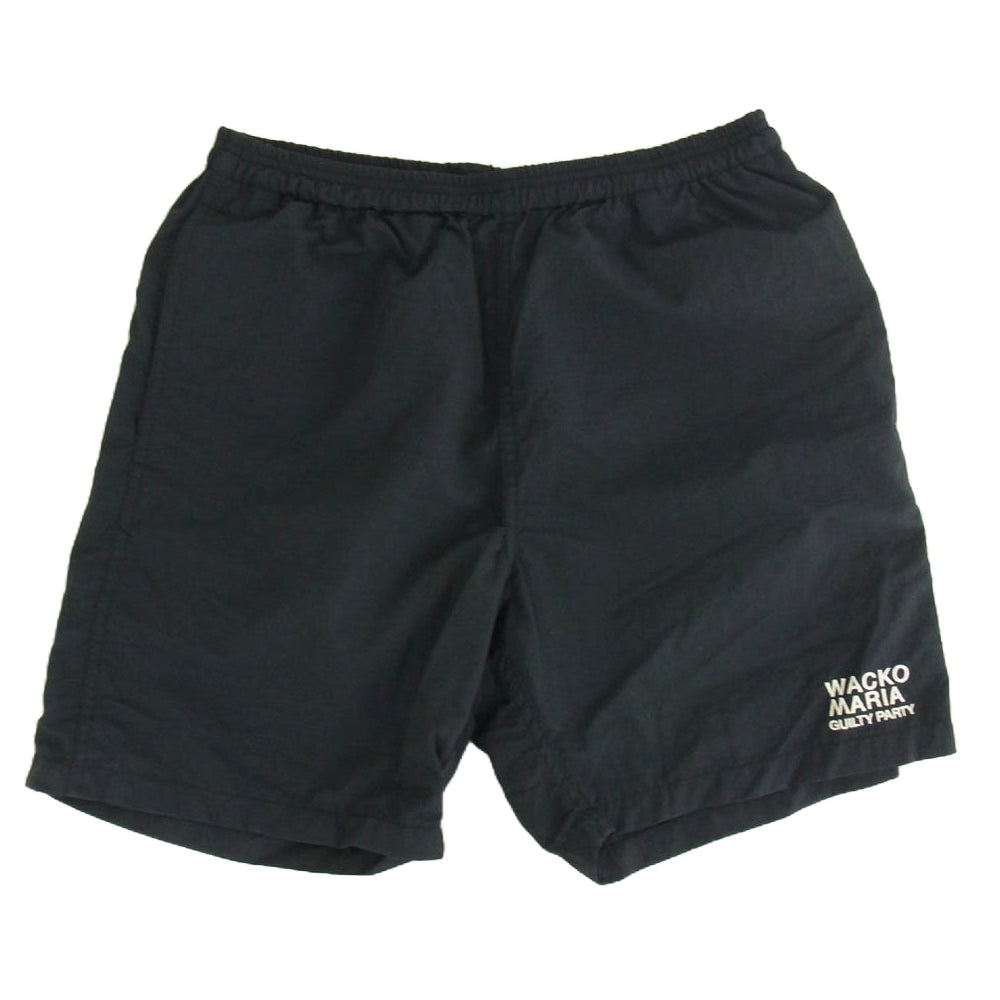WACKO MARIA ワコマリア 24SS BOARD SHORTS TYPE 1 ボード ショーツ ハーフパンツ ナイロン ブラック系 S【中古】