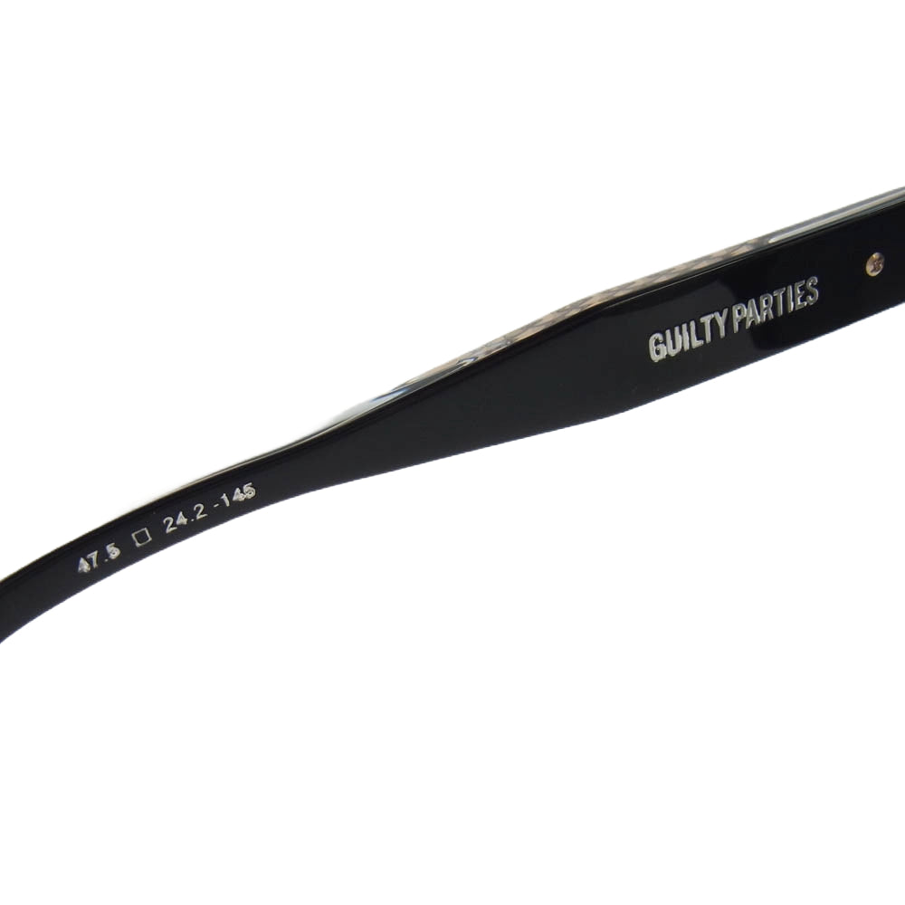 WACKO MARIA ワコマリア NATIVESONS-WM-EW20 × NATIVE SONS ネイティブサンズ GLASSES TYPE-1 ウェリント サングラス アイウェア ブラック系 47.5□24.2-145【中古】