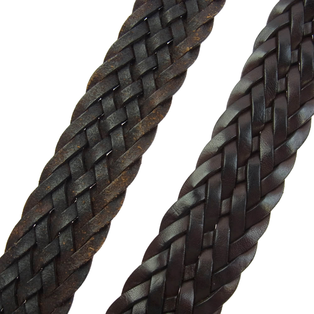 アンダーソンズ イタリア製 レザー メッシュ ベルト ブラウン ブラウン系 85【中古】