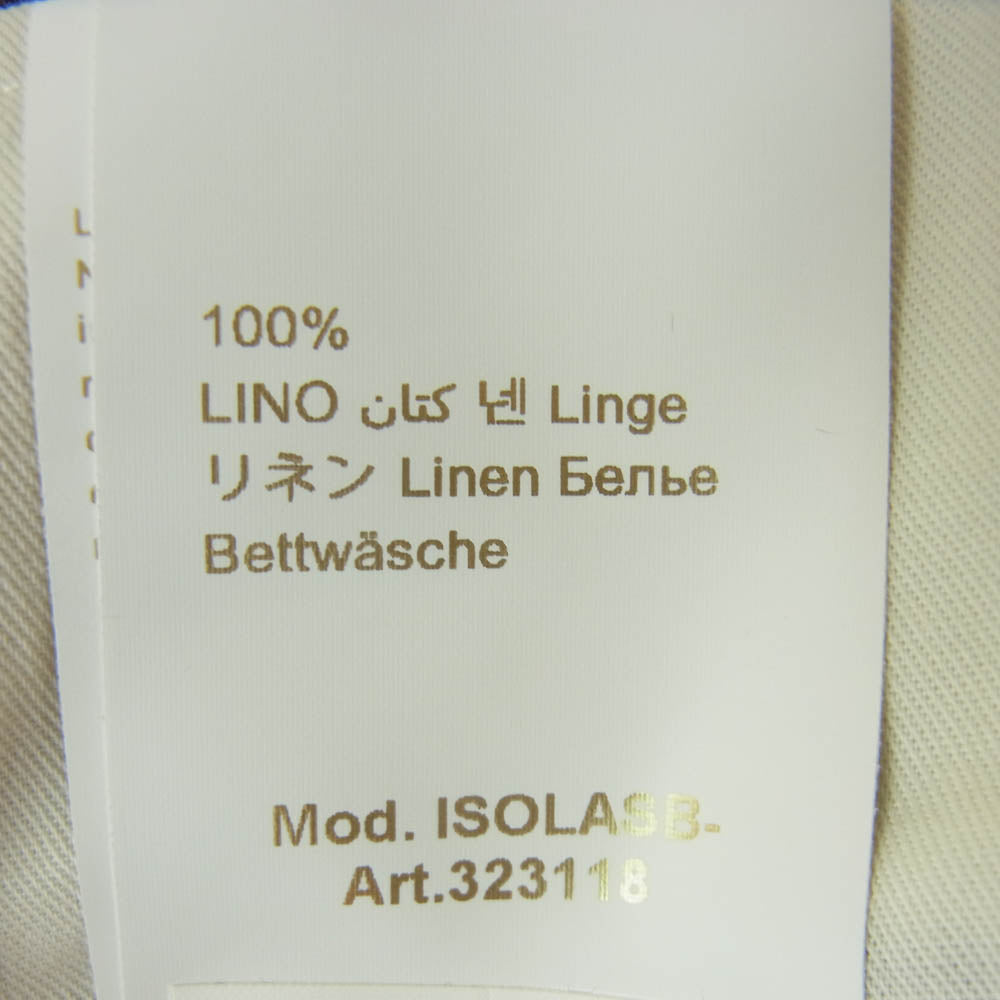 ブリリア リネン100％ イージー スラックス パンツ イタリア製 ブラウン系 48【中古】