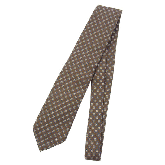 ホリデーアンドブラウン BEAMSF 別注 イタリア製 シルク100％ 小紋柄 ネクタイ ブラウン系【中古】