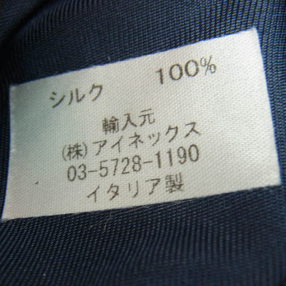 ホリデーアンドブラウン BEAMSF 別注 イタリア製 シルク100％ ウェーブ柄 ネクタイ シルバー系 ブラック系【中古】