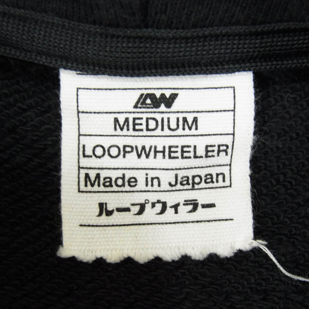 LOOPWHEELER ループウィラー ダブルジップ スウェット パーカー ブラック系 M【中古】