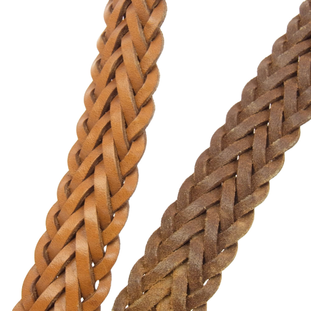 WHITE HOUSE COX ホワイトハウスコックス レザー メッシュ ベルト ブラウン系 34【中古】