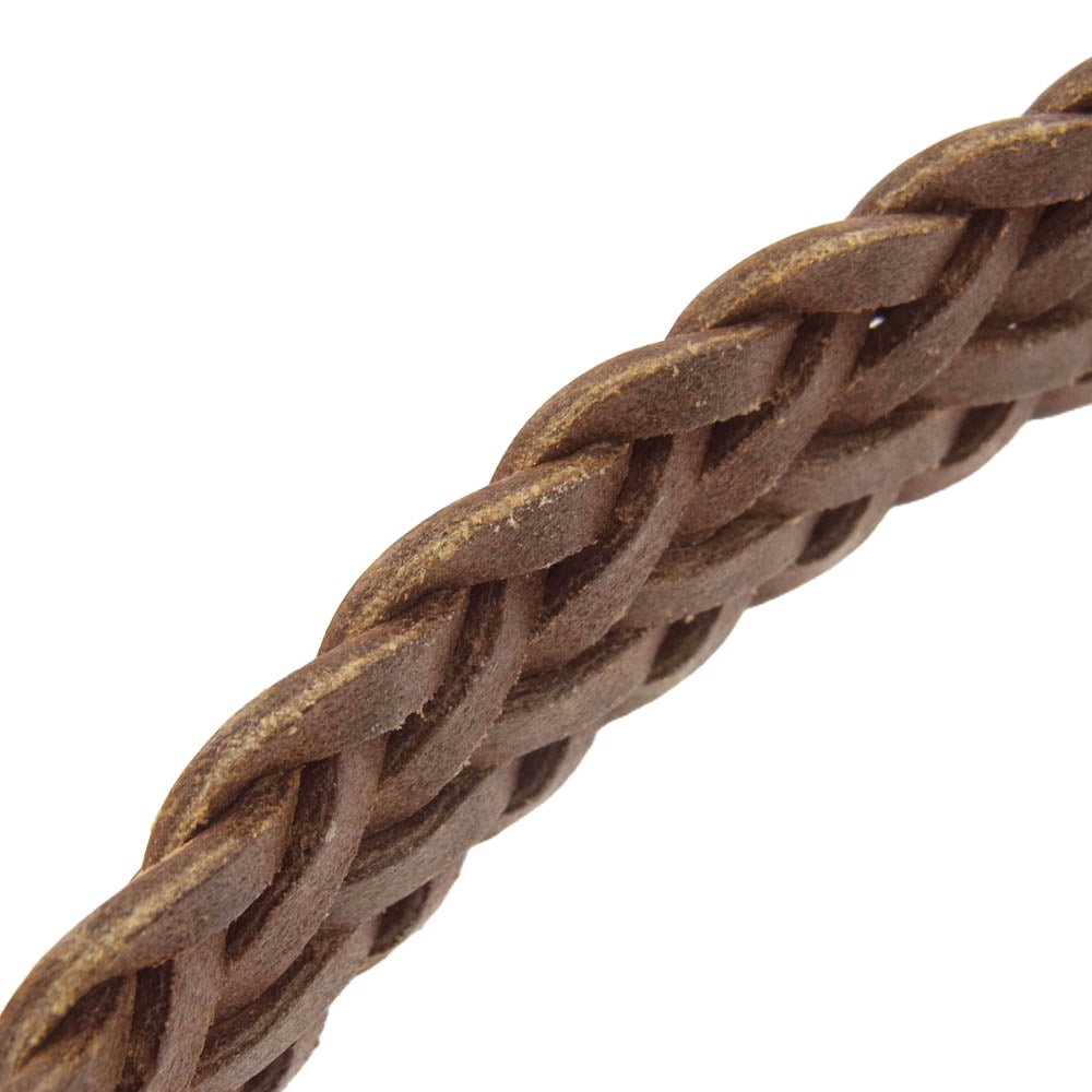 WHITE HOUSE COX ホワイトハウスコックス レザー メッシュ ベルト ブラウン系 34【中古】