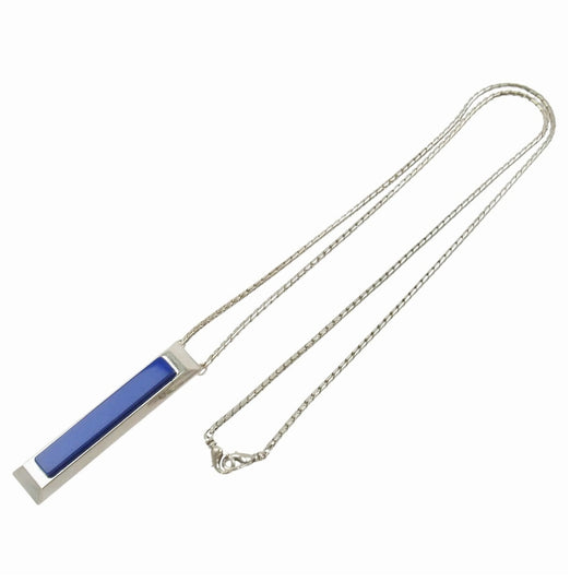 JOHN LAWRENCE SULLIVAN ジョンローレンスサリバン プレート ネックレス シルバー シルバー系 ブルー系【中古】