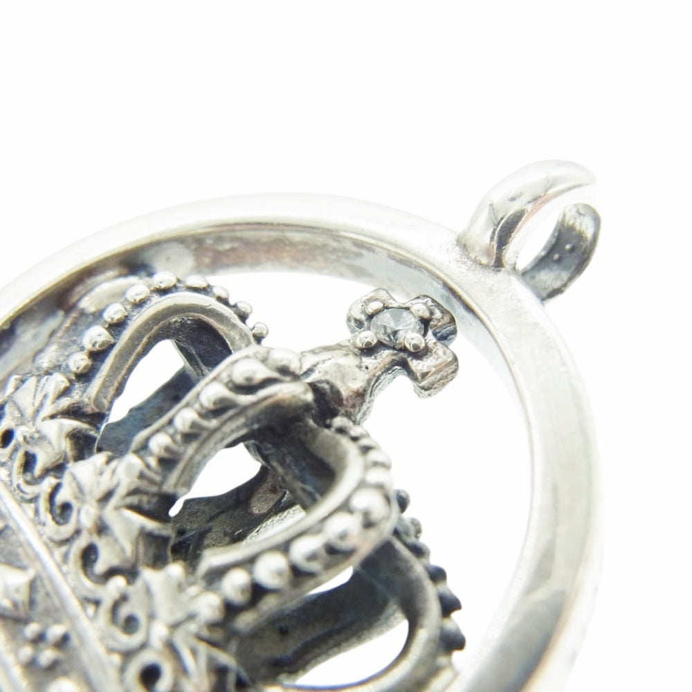 Justin Davis ジャスティンデイビス SKJ100 クラウン サークル ペンダントトップ シルバー系【中古】