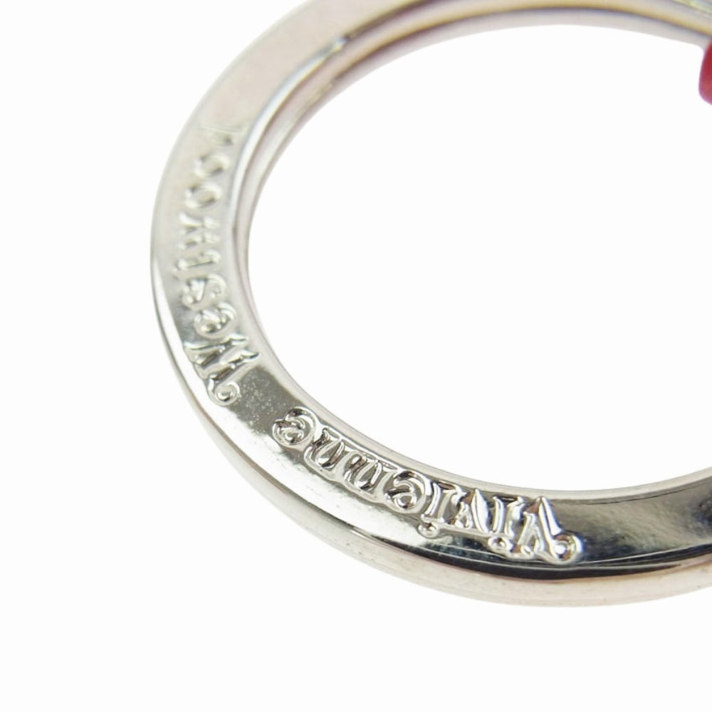 Vivienne Westwood ヴィヴィアンウエストウッド レザー クロシェット キーリング レッド系【中古】