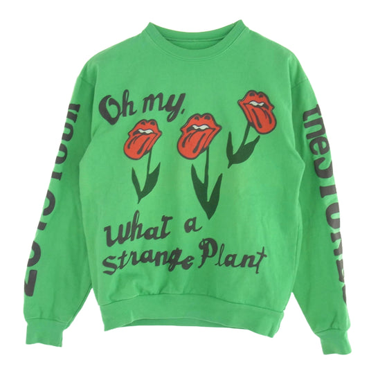 カクタス プラント フリー マーケット 2019 TOUR ROLLING STONES CREWNECK ローリングストーンズ プリントスウェット グリーン系【中古】