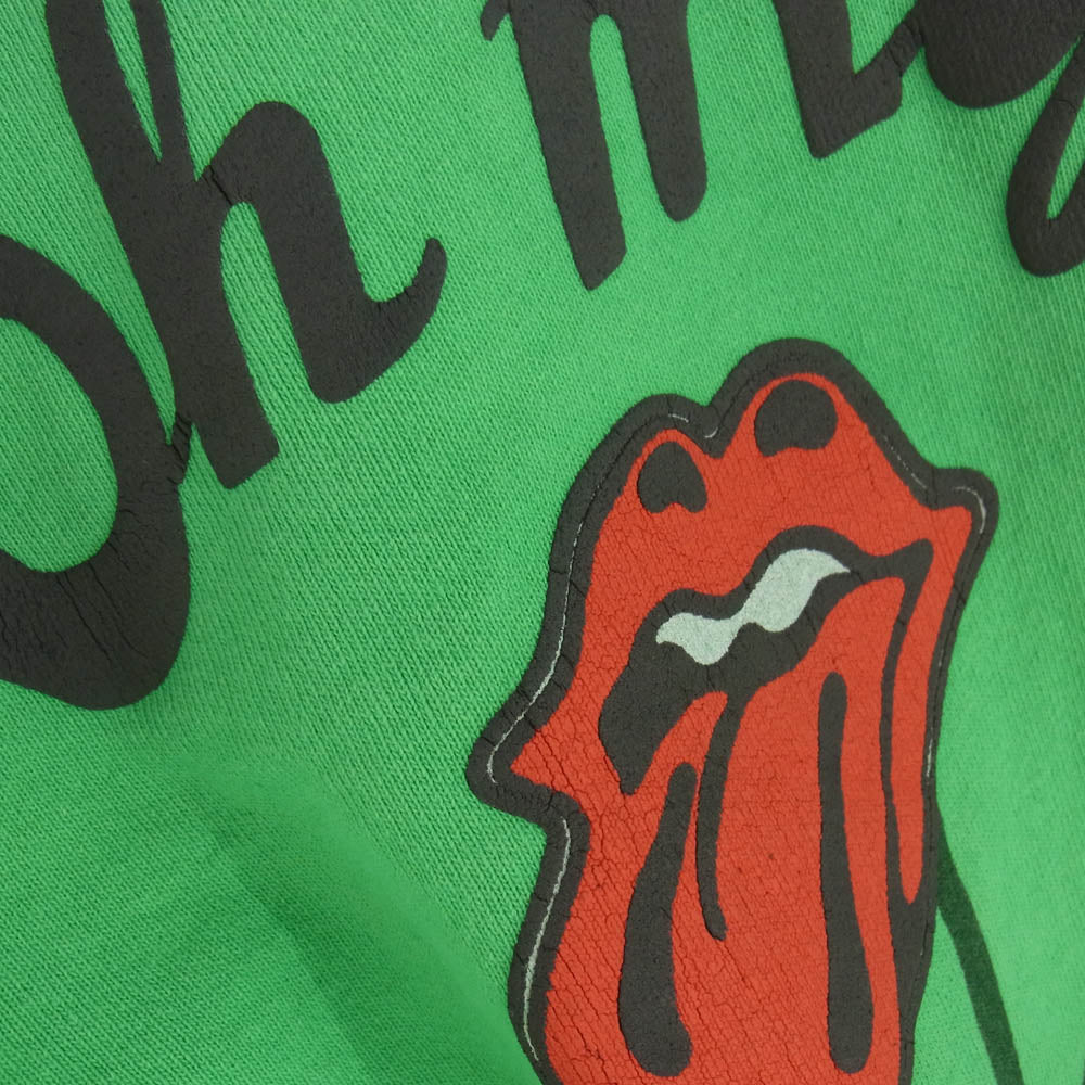 カクタス プラント フリー マーケット 2019 TOUR ROLLING STONES CREWNECK ローリングストーンズ プリントスウェット グリーン系【中古】
