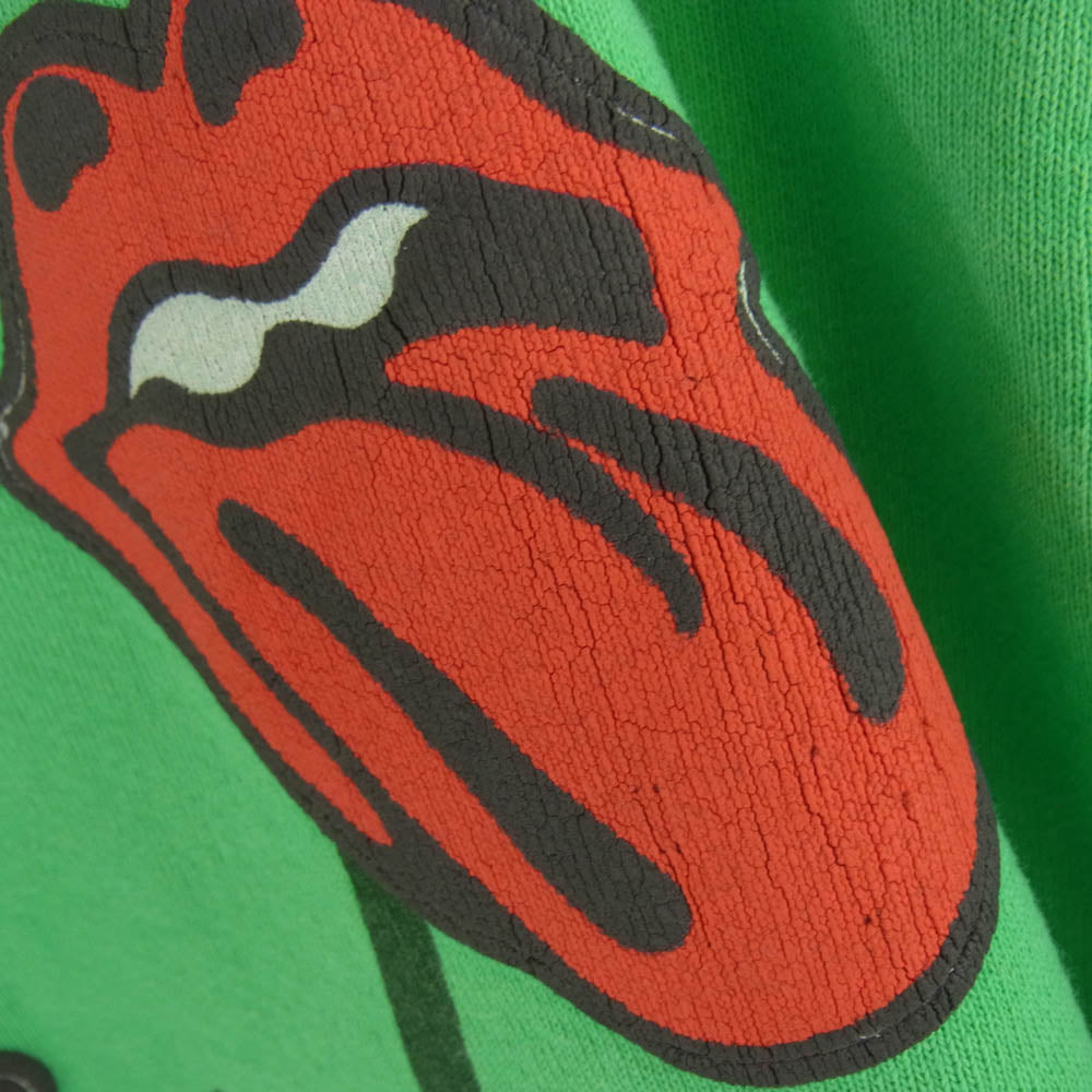 カクタス プラント フリー マーケット 2019 TOUR ROLLING STONES CREWNECK ローリングストーンズ プリントスウェット グリーン系【中古】